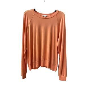 Beyond Yoga Size large light weight Sweatshirt Crew Pullover Bright Peach